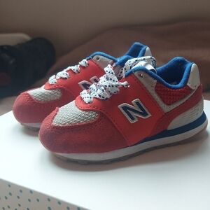 New Balance 574 Baby Size 4 Red and Blue Sneakers